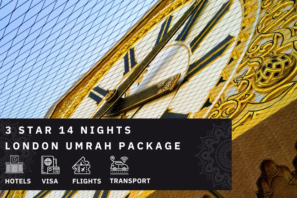 14  Nights 3 Star London Umrah Package